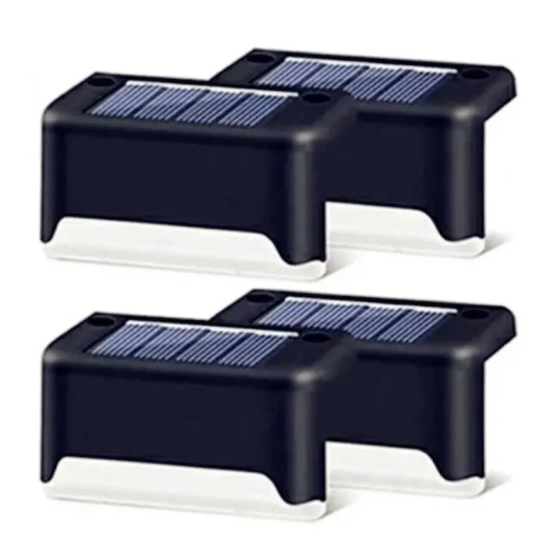 Set 4 lampi solare pentru trepte sau balcon cu senzor de lumina