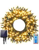 Instalatie solara sir 300 LED cu panou solar si controle,lungime 30 metri