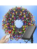 Instalatie solara sir 300 LED cu panou solar si controle,lungime 30 metri