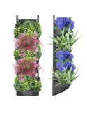 Jardiniera verticala, neagra, cu 6 buzunare, 100 x 30 cm