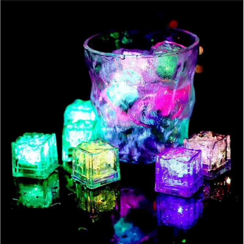 Set 12 Ice Cub LED, cuburi de gheata cu lumina intermitenta,reutilizabile