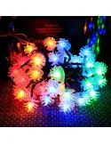 Set 2 x Instalație Solară cu Conuri de Brad, 50 LED-uri Multicolor, 8 Jocuri de Lumini, 5 m