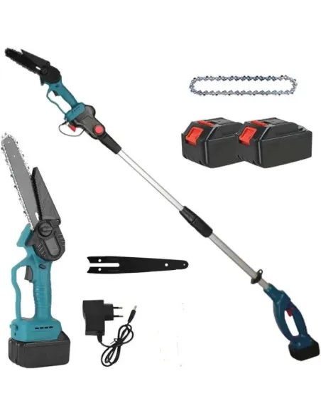 Mini Drujba 6 inch cu Brat Telescopic 2m, 48V, 2 Acumulatori, Unghi Reglabil de taiere