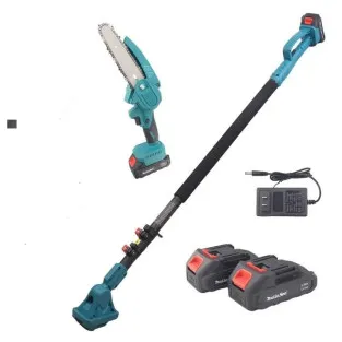 Mini Drujba 6 inch cu Brat Telescopic 2m, 48V, 2 Acumulatori, Unghi Reglabil de taiere 2