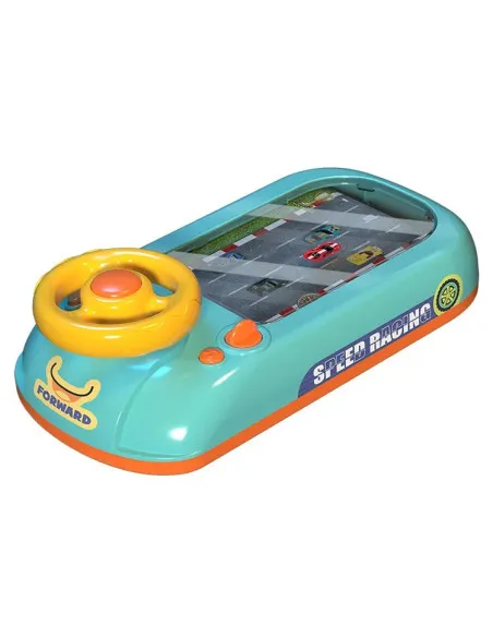 Jucarie Interactiva volan de condus cu circuit curse, sunete si functii, alimentare USB, pentru Copii 3-6 Ani