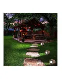 Set 2 Lămpi Solare Piatră Decorative, LED, Senzor Lumină