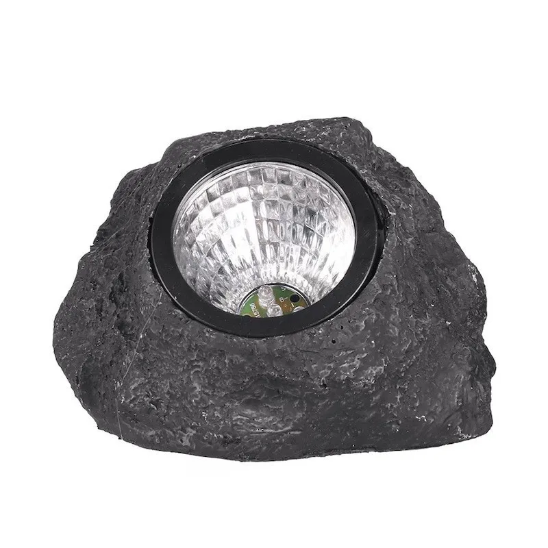 Set 2 Lămpi Solare Piatră Decorative, LED, Senzor Lumină