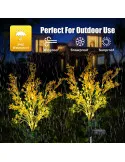 Set 2 Lămpi Solare LED Flori Rapiță IP66, 75 cm