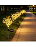Set 2 Lămpi Solare LED Flori Rapiță IP66, 75 cm