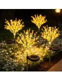 Set 2 Lămpi Solare LED Flori Rapiță IP66, 75 cm