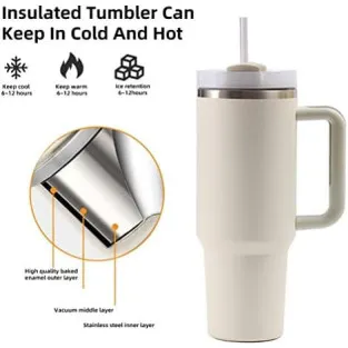 Cană Termică Moollyfox 1200 ml cu Pai Inox și Mâner 2