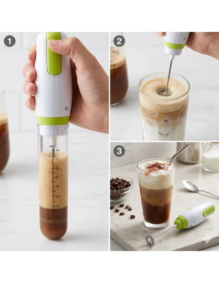 Mixer Electric Multifuncțional, 25W, cu Pahar Gradat – Pentru Frappe, Spumare Lapte și Omlete Rapide