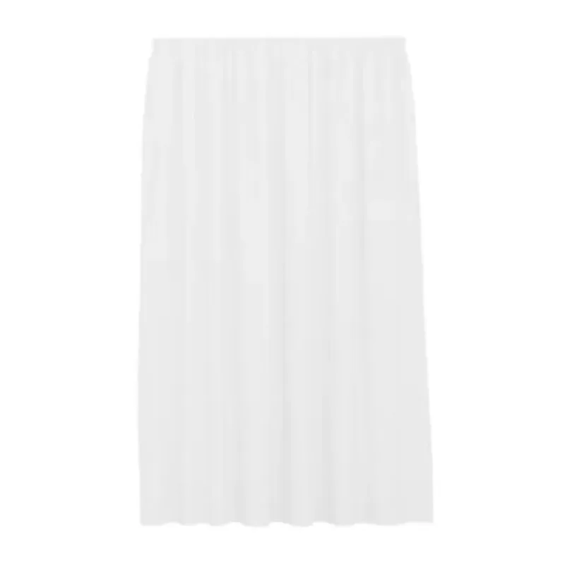 Set 4 perdele MIULEE, din voal transparent, prindere pe bara, 140 x 175 cm, culoare alb