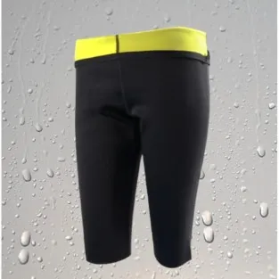 Pantaloni din neopren cu efect de sauna culoare negru 2