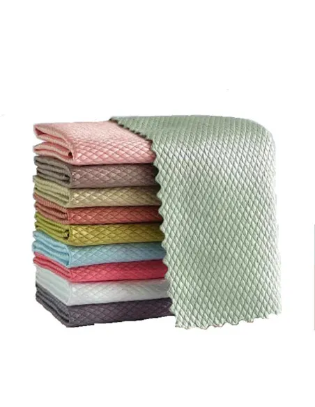 Set 10 x lavete din microfibra 30x30 cm diverse culori