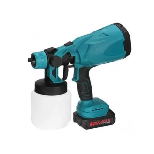 Pistol de Vopsit cu Acumulator DASGUT 24V, 2 Baterii, Rezervor 800 ml, 650 ml/min