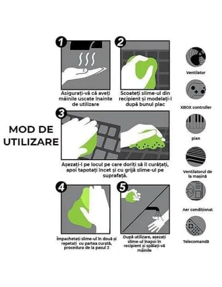 Gel elastic pentru indepartarea murdariei si a