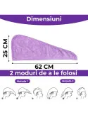 Prosop-turban pentru uscarea părului