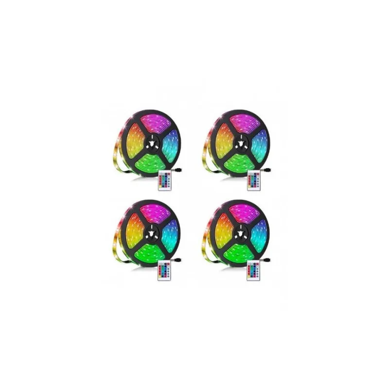Set 4 x Banda led rgb , culoare multicolor cu telecomanda 5 M