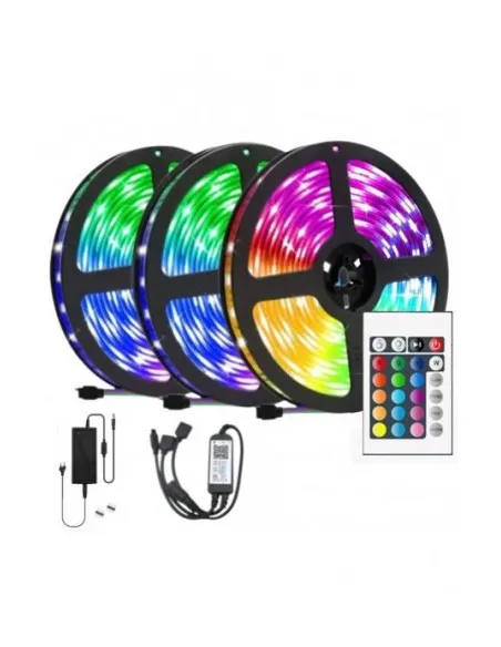 Set 4 x Banda led rgb , culoare multicolor cu telecomanda 5 M