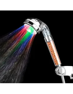 Cap de dus cu LED-uri colorate si granule anti-calcar red-mag.ro 2