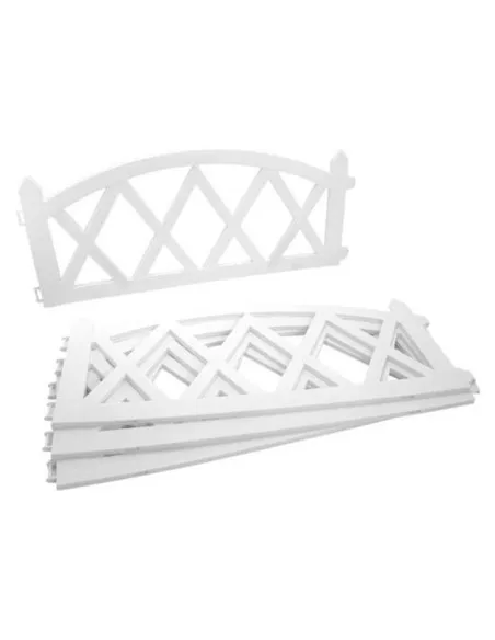 Set 10 x gard decorativ, plastic alb 59.5x33 cm