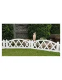 Set 10 x gard decorativ, plastic alb 59.5x33 cm