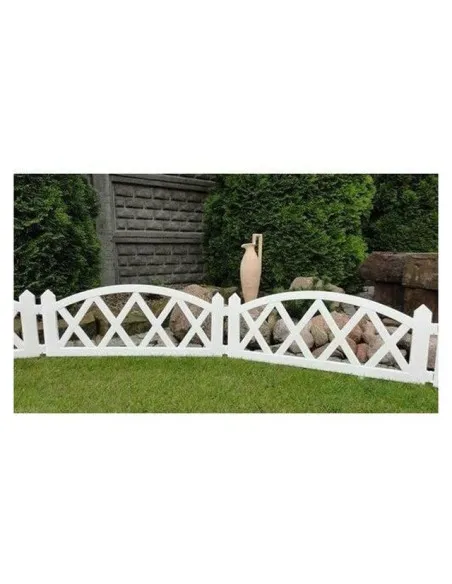 Set 10 x gard decorativ, plastic alb 59.5x33 cm