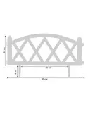 Set 10 x gard decorativ, plastic alb 59.5x33 cm