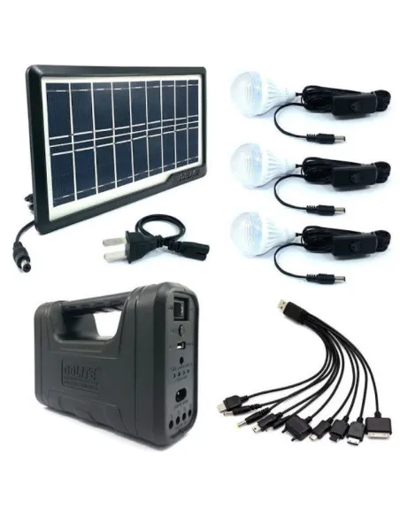 Kit lanterna cu panou solar, 3 becuri LED SMD