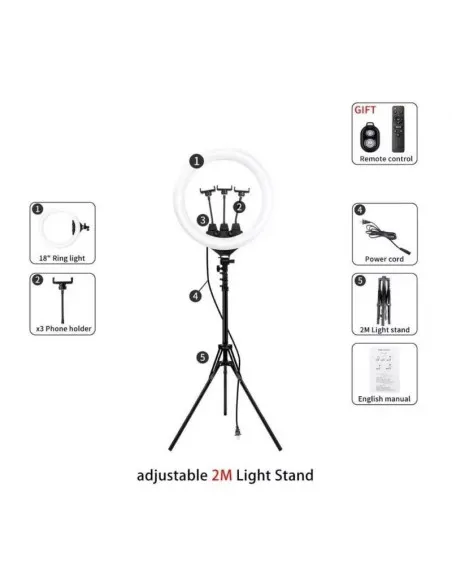 Lampa Ring Light LED 16" Circulara cu Lumina rece