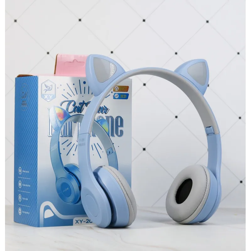 Casti audio Wireless, urechi de pisica, iluminare