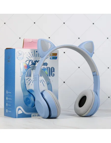 Casti audio Wireless, urechi de pisica, iluminare