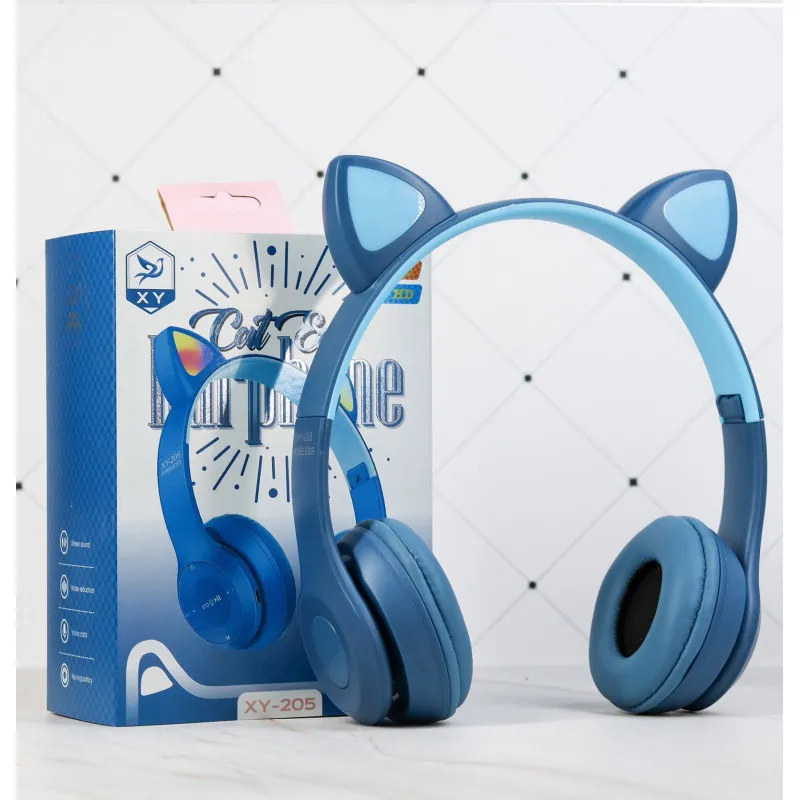 Casti audio Wireless, urechi de pisica, iluminare