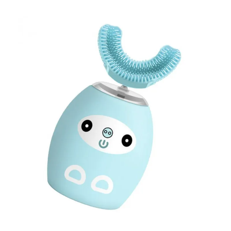 Periuta de dinti electrica pentru copii, forma de U, cu incarcare USB, 4 trepte