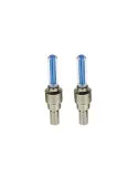 Set 2 capace ventil pentru auto, bicicleta sau motocicleta, cu led-uri colorate