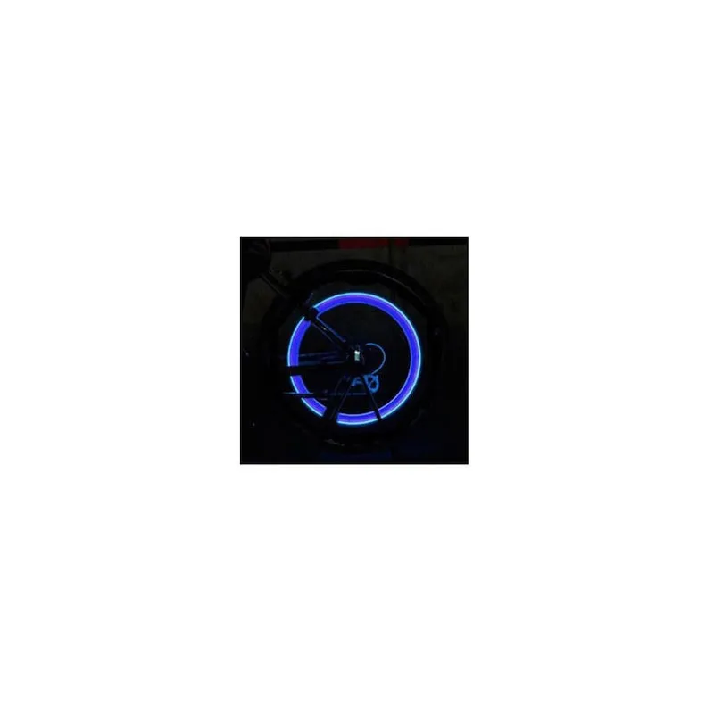 Set 2 capace ventil pentru auto, bicicleta sau motocicleta, cu led-uri colorate