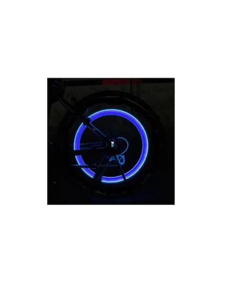 Set 2 capace ventil pentru auto, bicicleta sau motocicleta, cu led-uri colorate