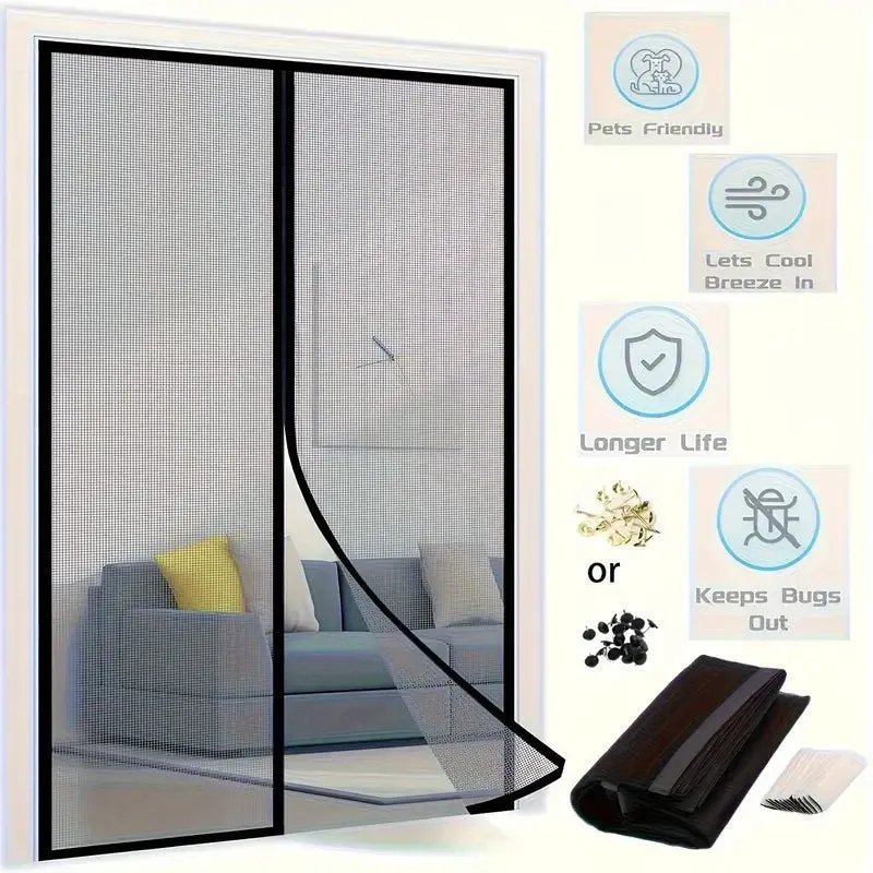 Set 3 perdele magnetice antiinsecte 190 x 100 cm