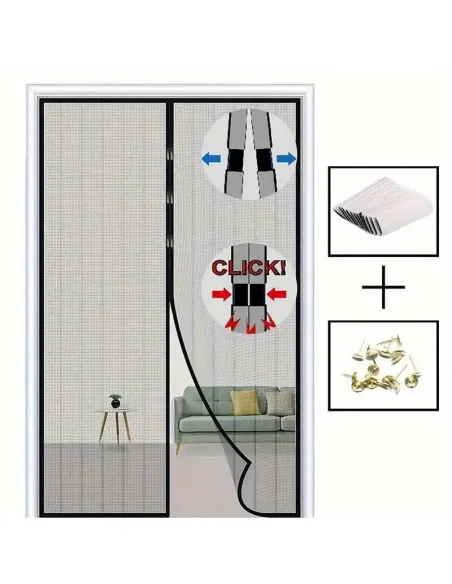 Set 3 perdele magnetice antiinsecte 190 x 100 cm