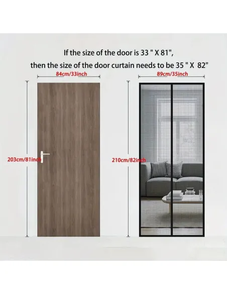 Set 3 perdele magnetice antiinsecte 190 x 100 cm