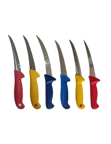 Set 6 cutite profesionale macelarie dezosat si degresat , otel inoxidabil, 28 cm, maner plastic