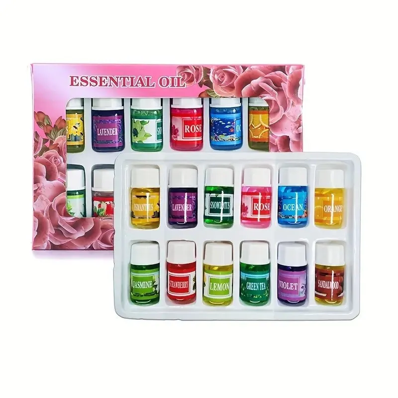Set uleiuri parfumate 1+1 pentru umidificator si spa diverse arome 12x 3ml