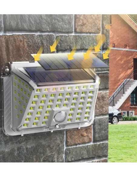 Set 4 Lămpi Solare 90 LED Jortan, Senzor de Mișcare, IP65, 1200mAh