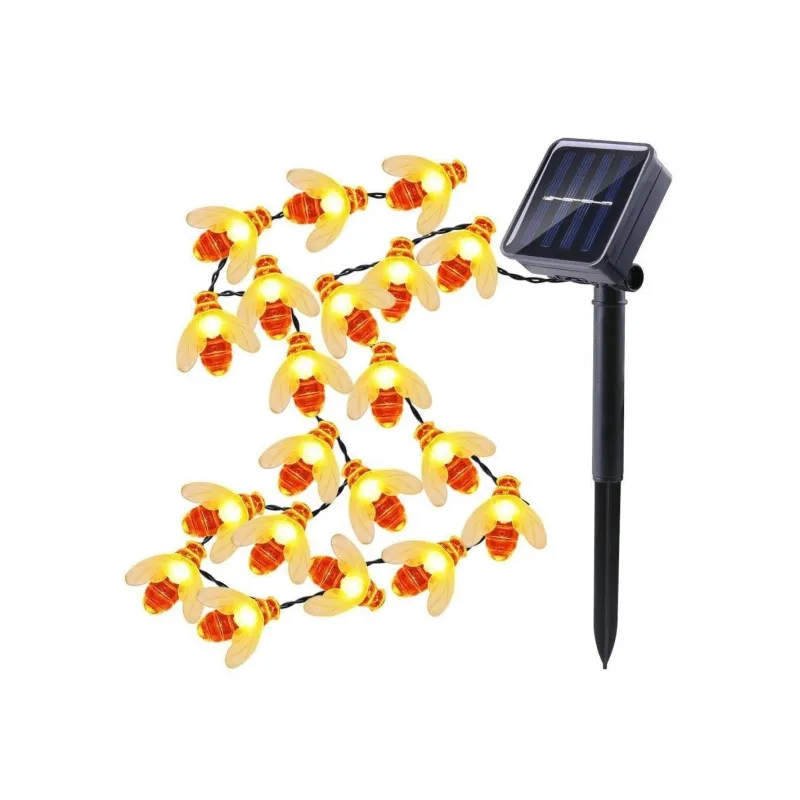 Instalatie solara cu 50 albinute LED, interior-exterior, senzor miscare multicolor