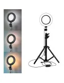 Lampa circulara cu suport selfie, 60W