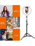 Lampa circulara cu suport selfie, 60W