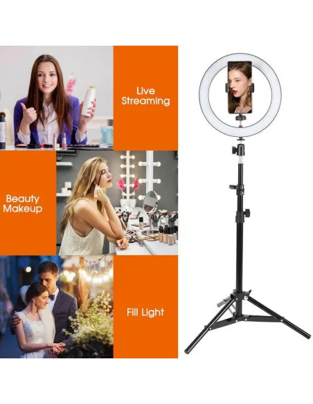 Lampa circulara cu suport selfie, 60W