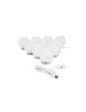Set 10 becuri LED pentru oglinda make-up, cu