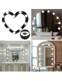 Set 10 becuri LED pentru oglinda make-up, cu